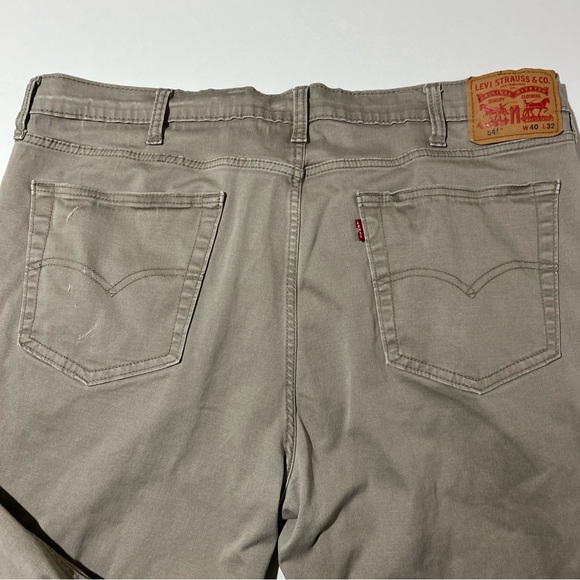 Levi’s 540 Jeans Men’s 40/32 Beige Tapered Leg Mid Rise Casual Stretch Comfort - Picture 6 of 16